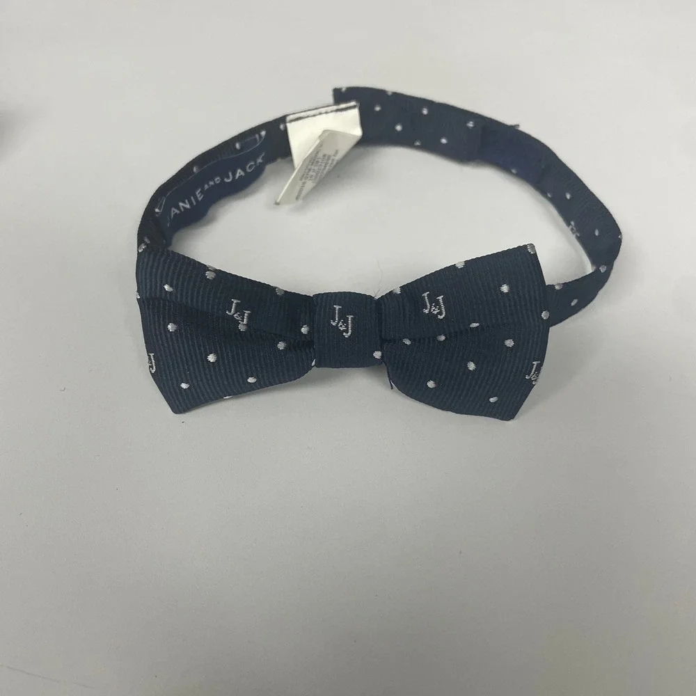 Janie and Jack Boy Bow Tie Lot of 4 Navy Red Reindeer Sailboat Polka Dot Up to 3